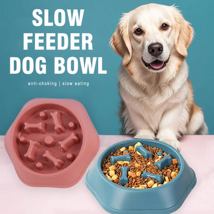 【犬用 スローフィーダーボウル】早食い防止・誤嚥予防 パズル型ドッグフードボウル