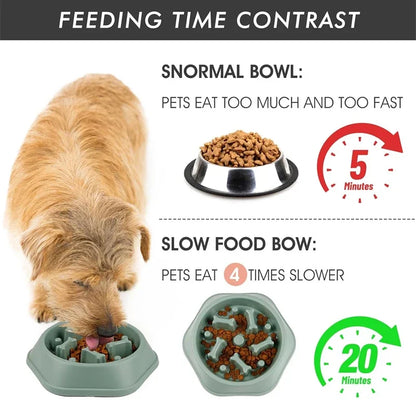 【犬用 スローフィーダーボウル】早食い防止・誤嚥予防 パズル型ドッグフードボウル