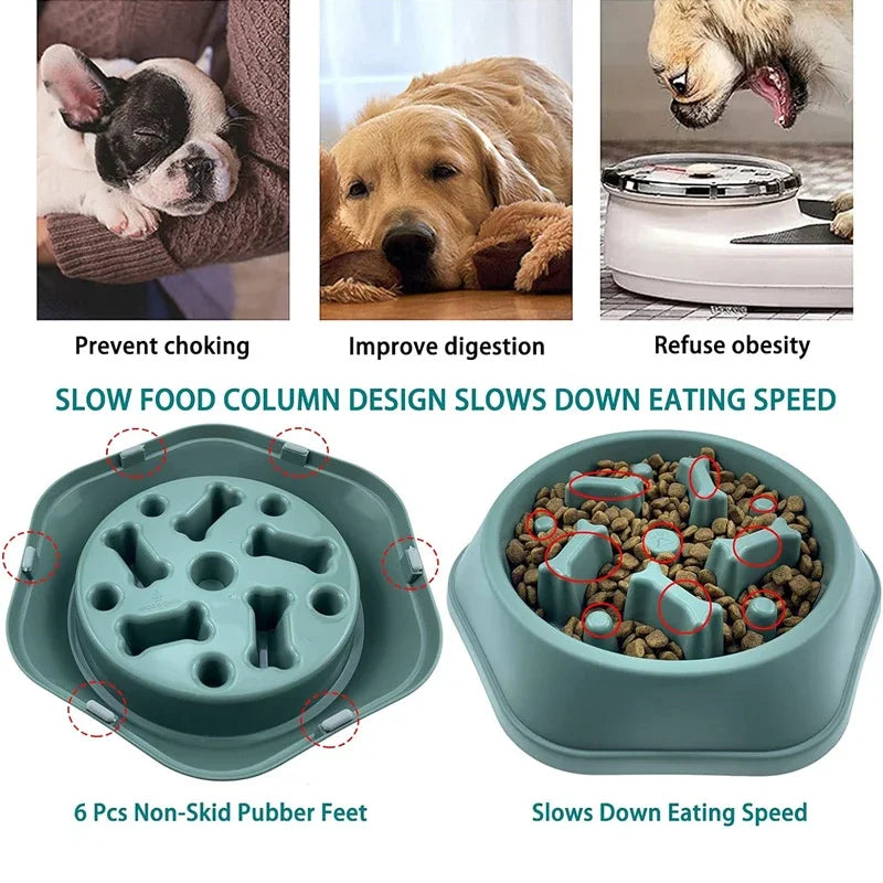 【犬用 スローフィーダーボウル】早食い防止・誤嚥予防 パズル型ドッグフードボウル