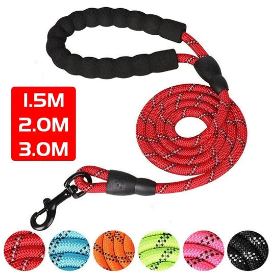 犬用反射リード パッド付きハンドル
丈夫なロープ 1.5M・2M・3M対応